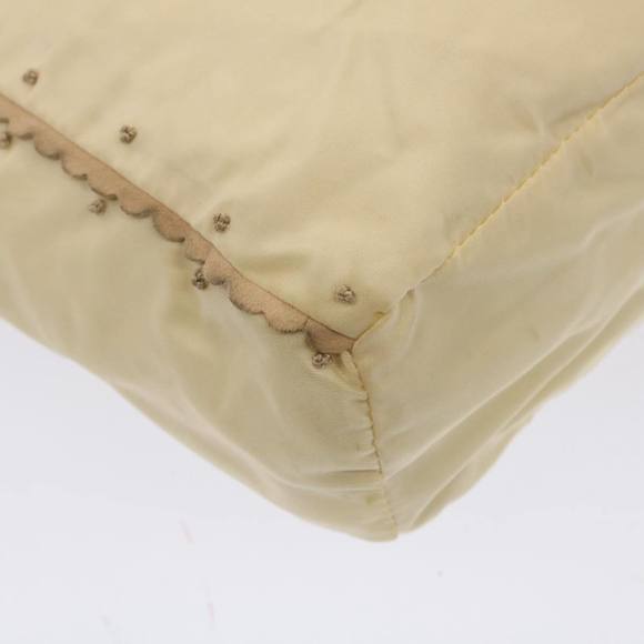 PRADA Tote Bag Nylon Beige Auth cl759 - Picture 9 of 16